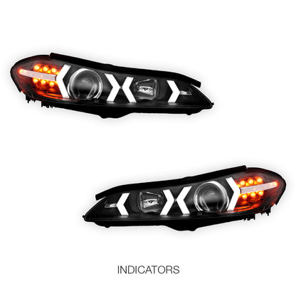 Nissan 200SX S15 (1999 - 2002) LED 3D DRL Bar Projector Headlights LH + RH
