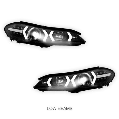 Nissan 200SX S15 (1999 - 2002) LED 3D DRL Bar Projector Headlights LH + RH