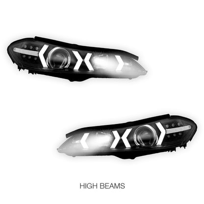 Nissan 200SX S15 (1999 - 2002) LED 3D DRL Bar Projector Headlights LH + RH
