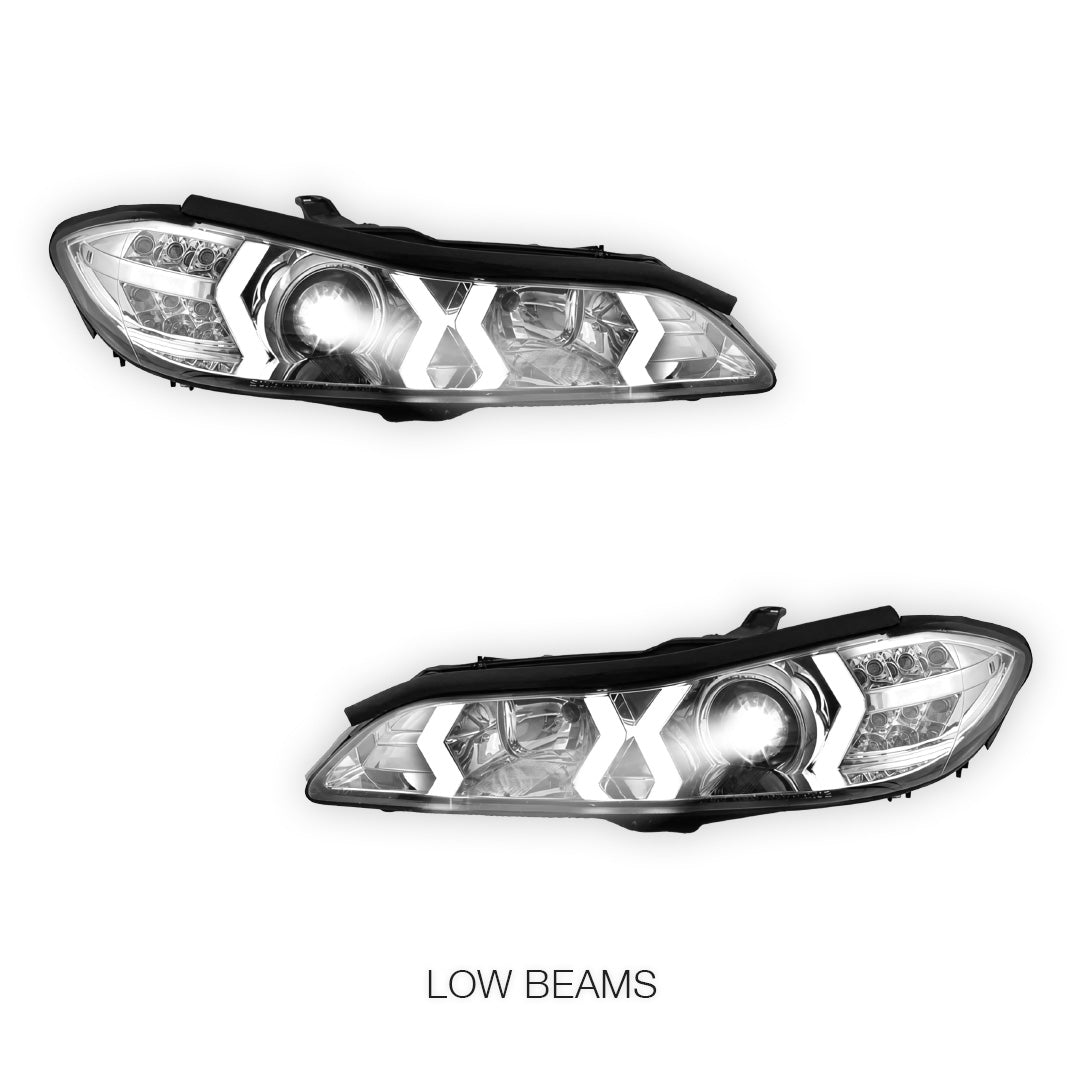 Nissan 200SX S15 (1999 - 2002) LED 3D DRL Bar Projector Headlights LH + RH