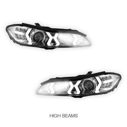 Nissan 200SX S15 (1999 - 2002) LED 3D DRL Bar Projector Headlights LH + RH