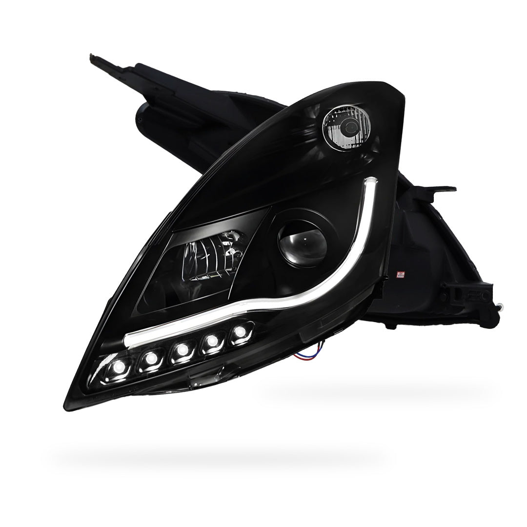 Suzuki Swift FZ (2011 - 2017) Black LED DRL Projector Headlights LH + RH