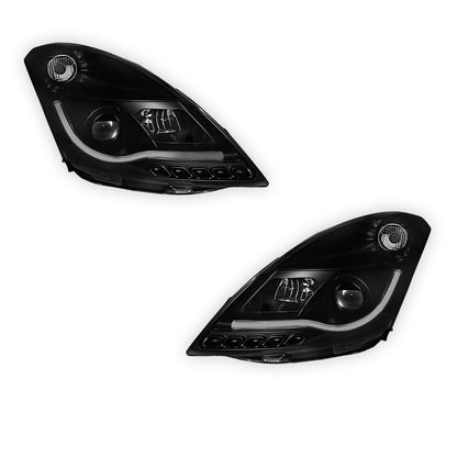 Suzuki Swift FZ (2011 - 2017) Black LED DRL Projector Headlights LH + RH