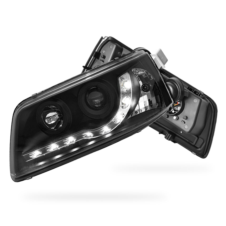 Volkswagen Transporter T5 (2004 - 2010) LED DRL Projector Headlights LH + RH