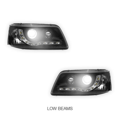 Volkswagen Transporter T5 (2004 - 2010) LED DRL Projector Headlights LH + RH