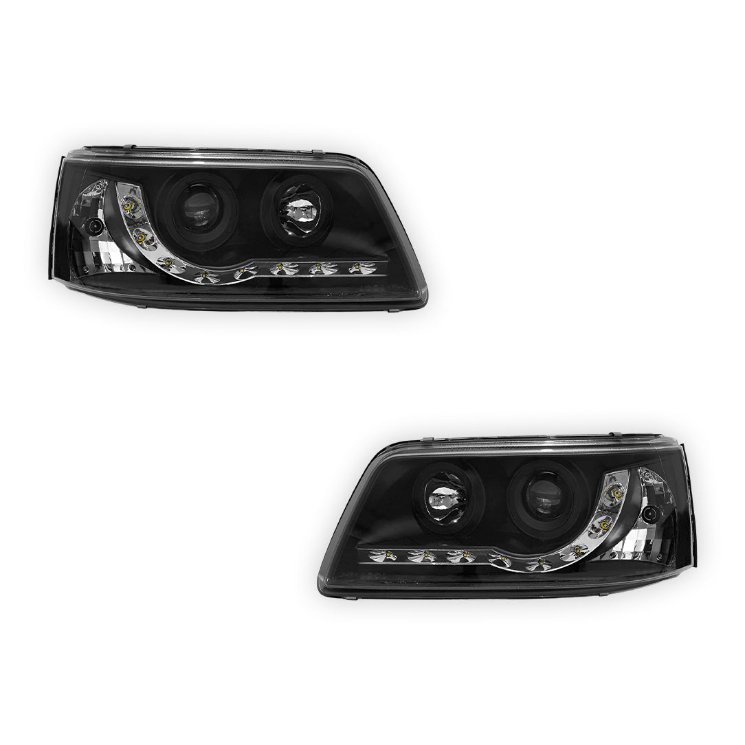 Volkswagen Transporter T5 (2004 - 2010) LED DRL Projector Headlights LH + RH