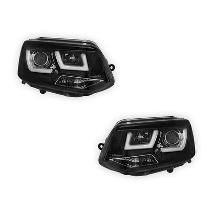 Volkswagen Transporter T5 (2011 - 2015) 3D LED Stripe DRL Projector Headlights LH + RH