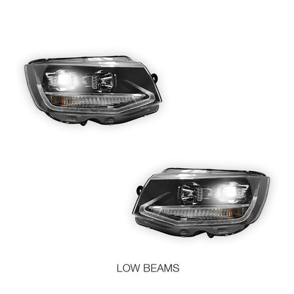 Volkswagen Transporter T6 (2016 - 2020) DRL LED Real Day-Time Projector Headlights LH + RH
