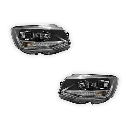 Volkswagen Transporter T6 (2016 - 2020) DRL LED Real Day-Time Projector Headlights LH + RH
