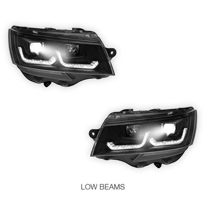 Volkswagen Transporter T6.1 (2020 - 2024) DRL LED Projector Headlights with Sequential Indicators LH + RH