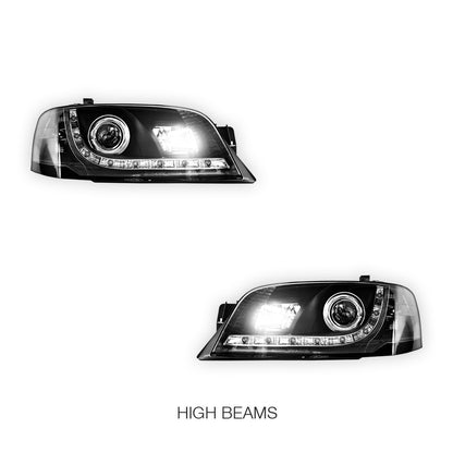Ford Territory SX / SY (2004 - 2009) LED DRL Style Projector Headlights LH + RH