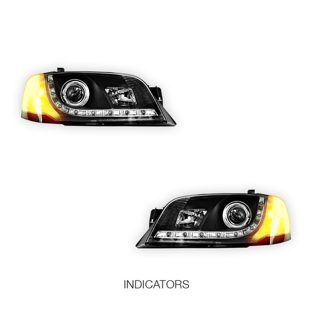 Ford Territory SX / SY (2004 - 2009) LED DRL Style Projector Headlights LH + RH