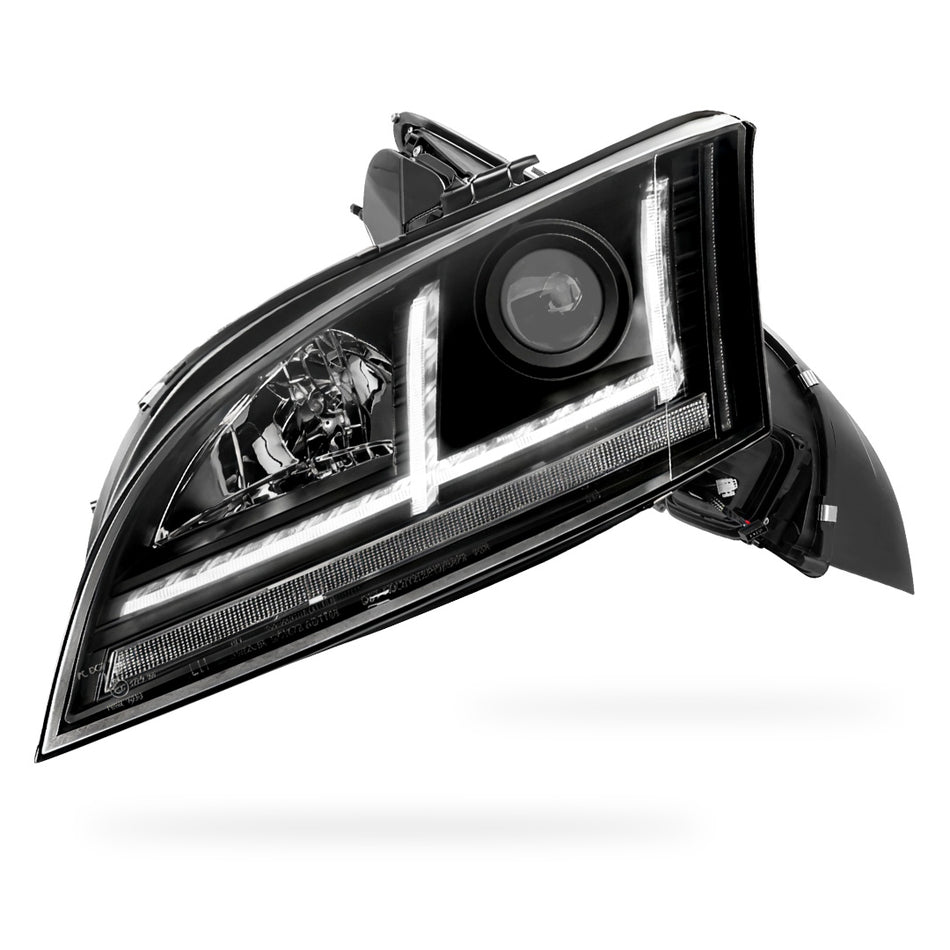 Audi TT 8J (2006 - 2014) Xenon Model Black 3D DRL LED Projector Headlights LH + RH