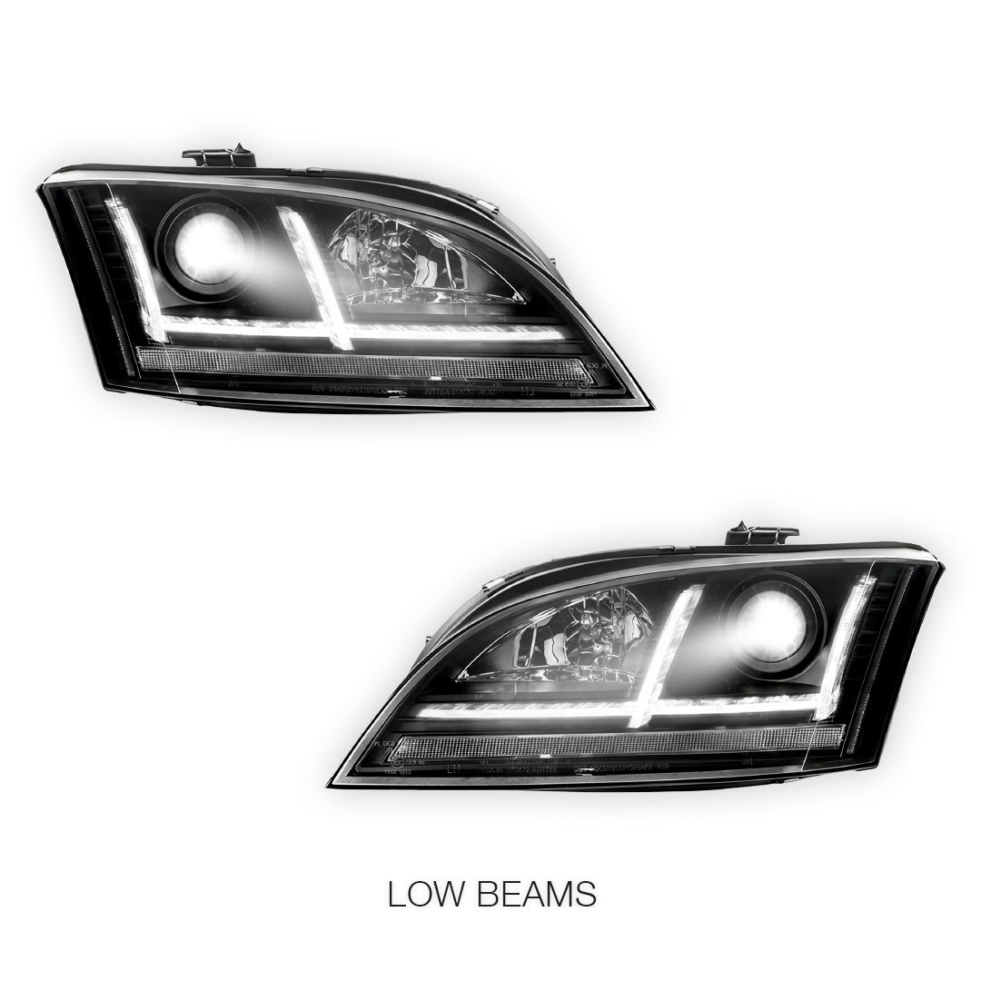 Audi TT 8J (2006 - 2014) Xenon Model Black 3D DRL LED Projector Headlights LH + RH