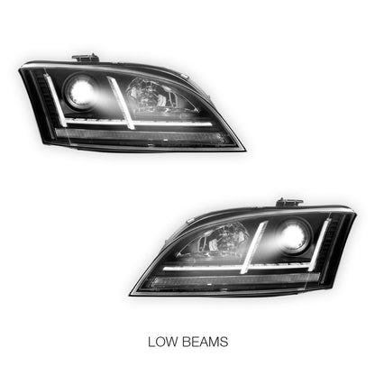 AUDI TT 8J (2006 - 2014) Halogen Model 3D DRL LED Projector Headlights with Sequential Indicator LH + RH