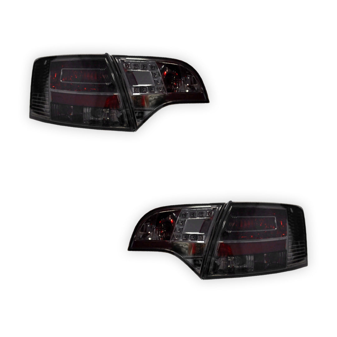 Audi A4 B7 (2005 - 2008) Clear Red LED Tail Lights LH + RH