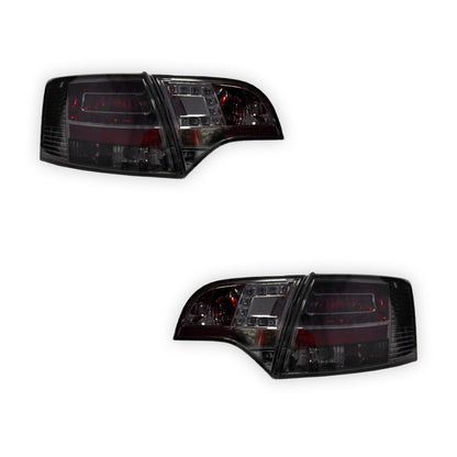 Audi A4 B7 (2005 - 2008) Clear Red LED Tail Lights LH + RH