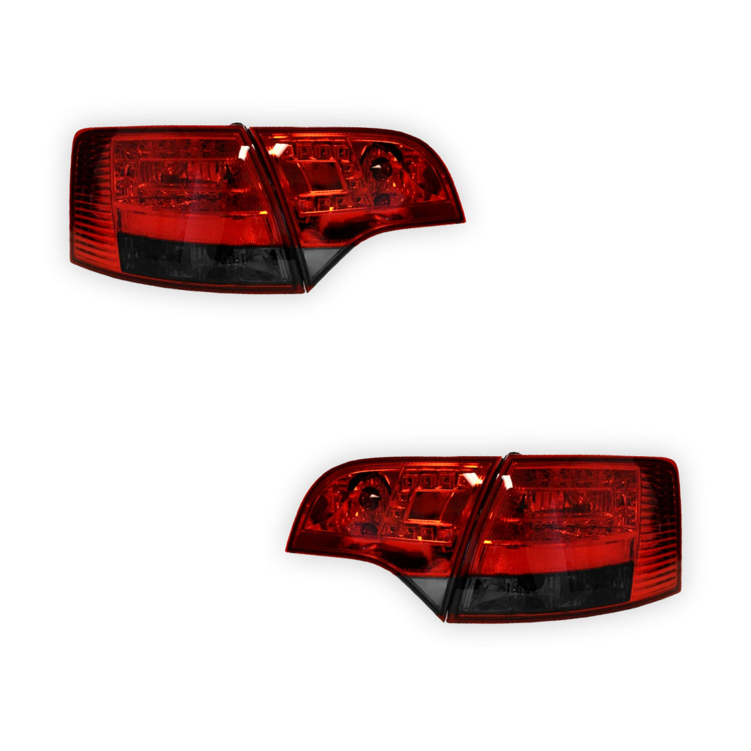 Audi A4 B7 (2005 - 2008) Clear Red LED Tail Lights LH + RH