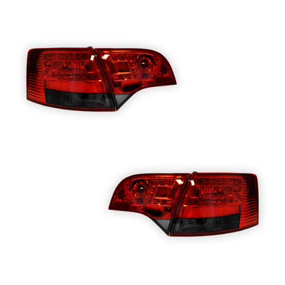 Audi A4 B7 (2005 - 2008) Clear Red LED Tail Lights LH + RH