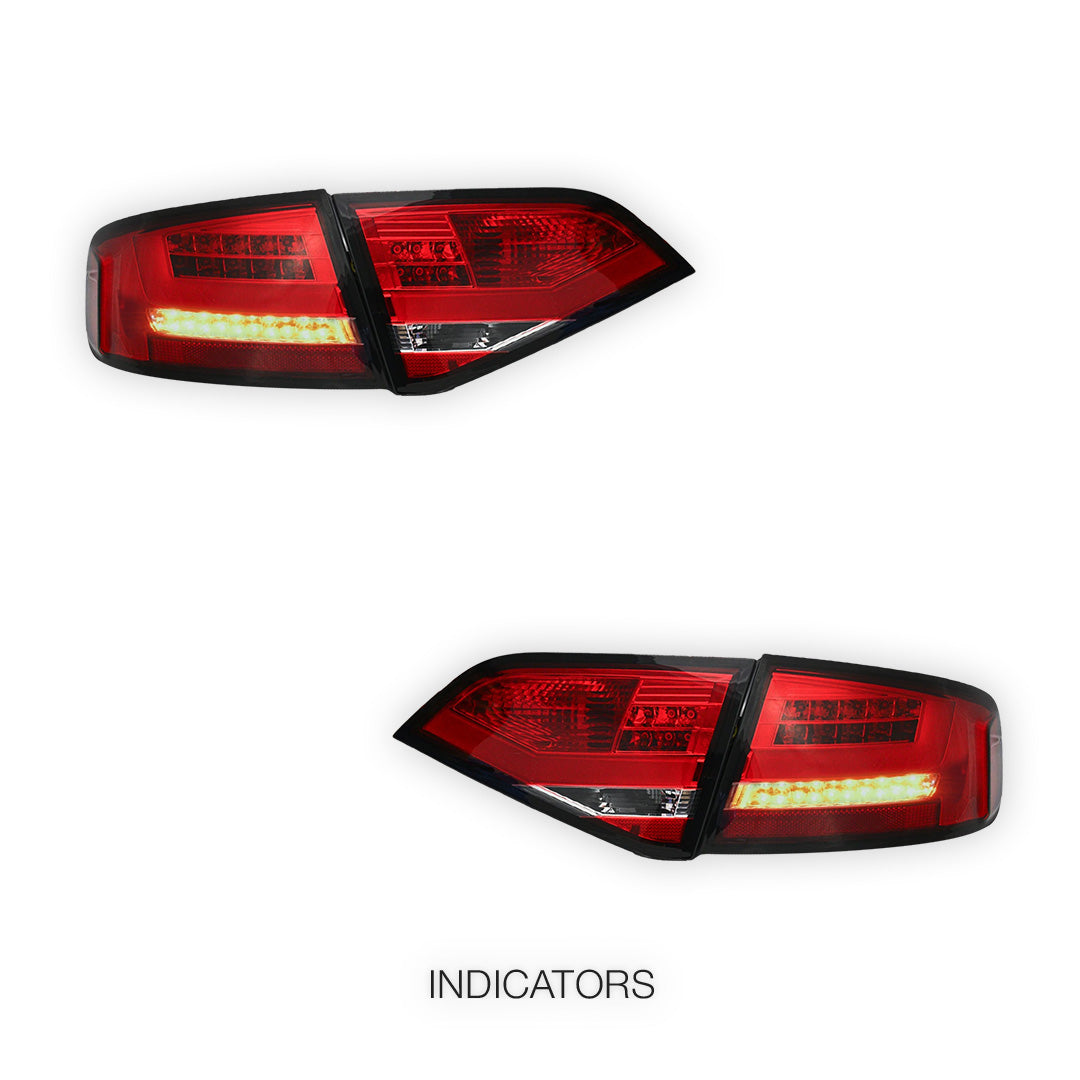 Audi A4 B8 (2008 - 2012) For model with stock LED tail lights only 3D LED Stripe Tail Lights LH + RH