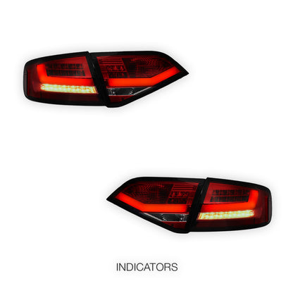Audi A4 B8 (2008 - 2012) For model with stock LED tail lights only 3D LED Stripe Tail Lights LH + RH