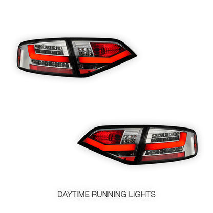Audi A4 B8 (2008 - 2012) For model with stock Halogen tail lights only 3D LED Stripe Tail Lights LH + RH