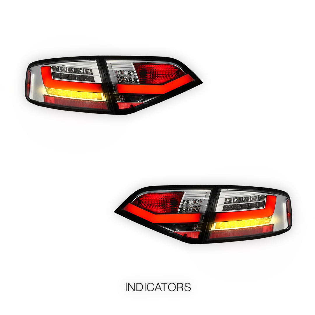 Audi A4 B8 (2008 - 2012) For model with stock Halogen tail lights only 3D LED Stripe Tail Lights LH + RH