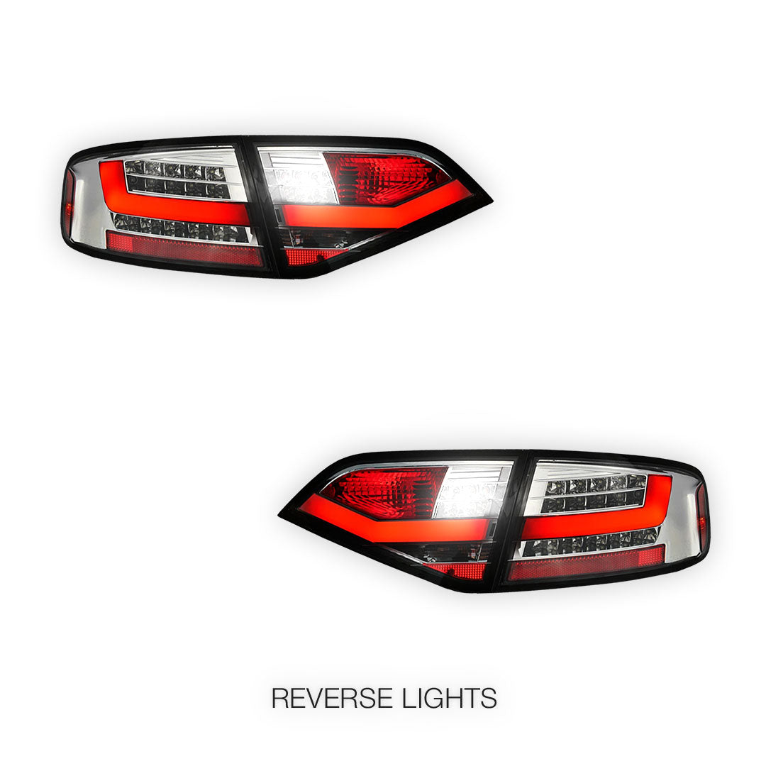Audi A4 B8 (2008 - 2012) For model with stock Halogen tail lights only 3D LED Stripe Tail Lights LH + RH