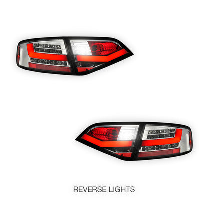 Audi A4 B8 (2008 - 2012) For model with stock Halogen tail lights only 3D LED Stripe Tail Lights LH + RH