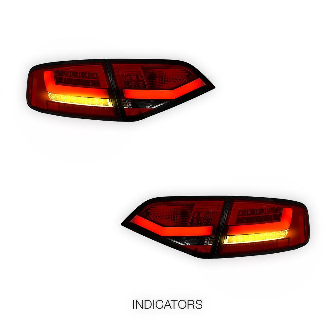 Audi A4 B8 (2008 - 2012) For model with stock Halogen tail lights only 3D LED Stripe Tail Lights LH + RH