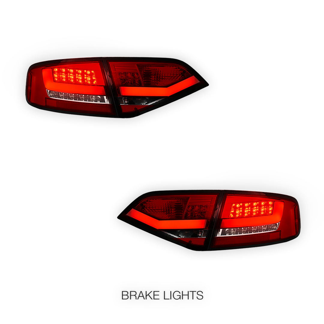 Audi A4 B8 (2008 - 2012) For model with stock Halogen tail lights only 3D LED Stripe Tail Lights LH + RH