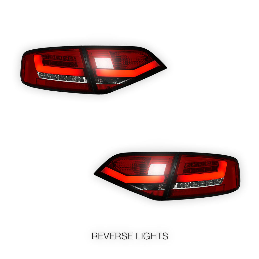 Audi A4 B8 (2008 - 2012) For model with stock Halogen tail lights only 3D LED Stripe Tail Lights LH + RH