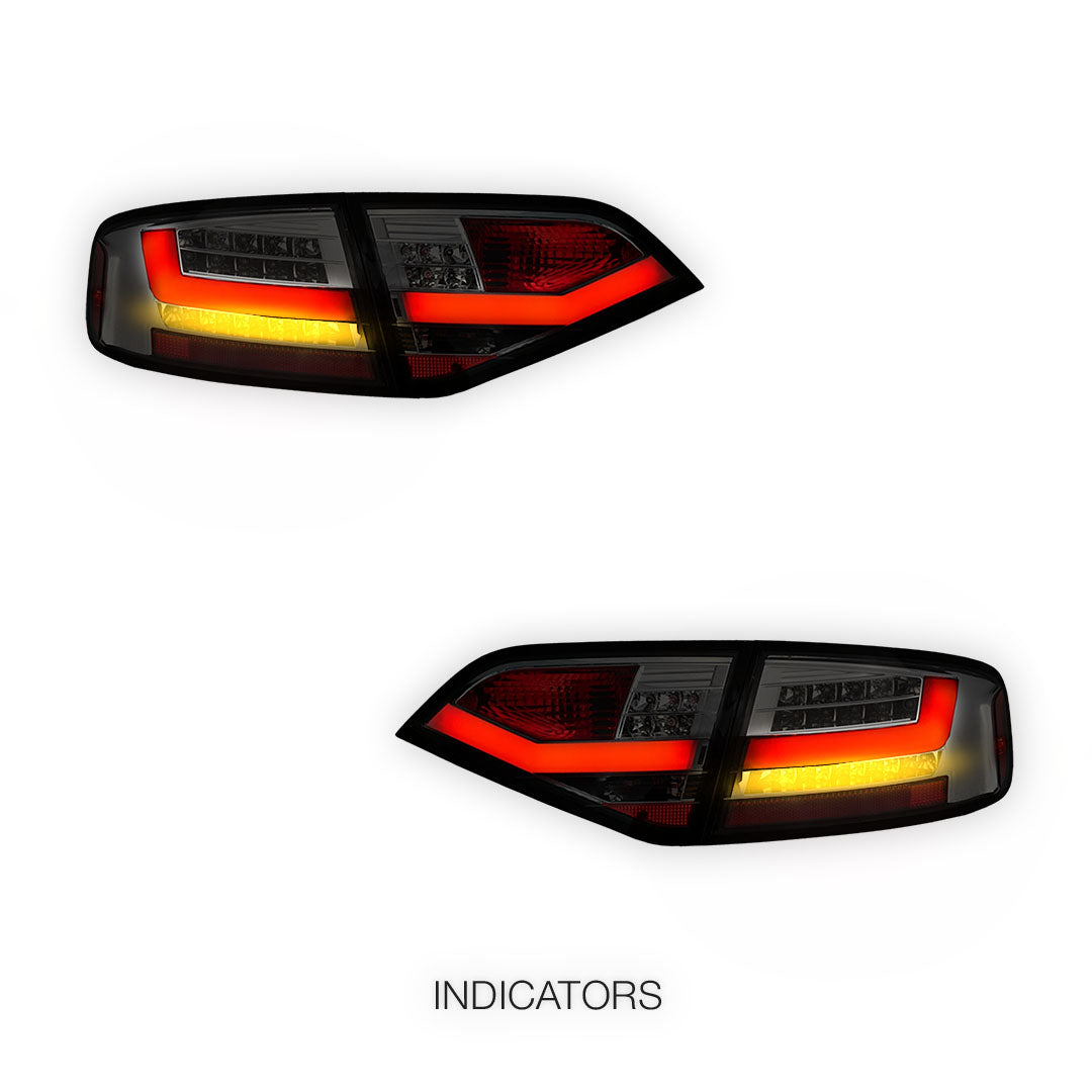 Audi A4 B8 (2008 - 2012) For model with stock Halogen tail lights only 3D LED Stripe Tail Lights LH + RH