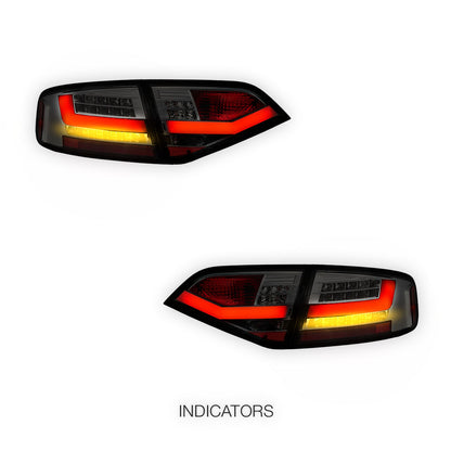 Audi A4 B8 (2008 - 2012) For model with stock Halogen tail lights only 3D LED Stripe Tail Lights LH + RH