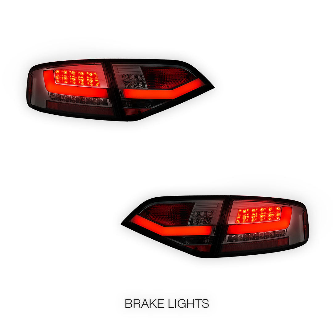 Audi A4 B8 (2008 - 2012) For model with stock Halogen tail lights only 3D LED Stripe Tail Lights LH + RH