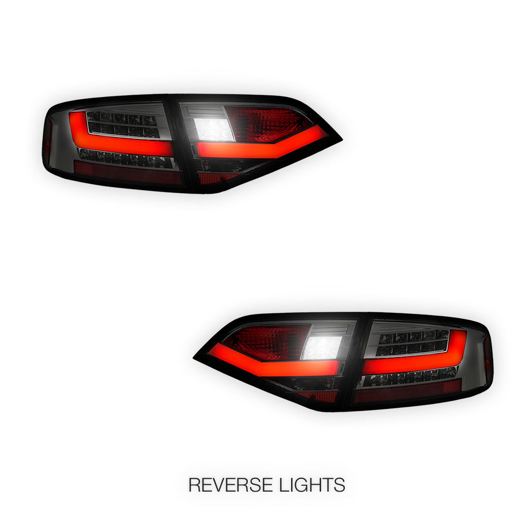Audi A4 B8 (2008 - 2012) For model with stock Halogen tail lights only 3D LED Stripe Tail Lights LH + RH