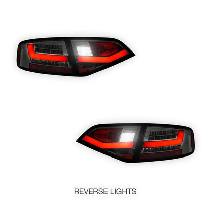 Audi A4 B8 (2008 - 2012) For model with stock Halogen tail lights only 3D LED Stripe Tail Lights LH + RH