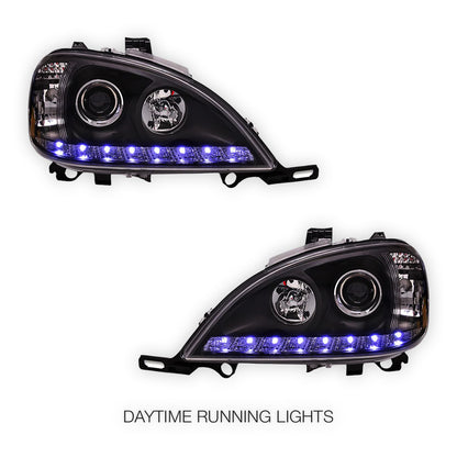 Mercedes-Benz M-Class W163 (1998 - 2001) LED DRL Day Time Projector Headlights LH + RH