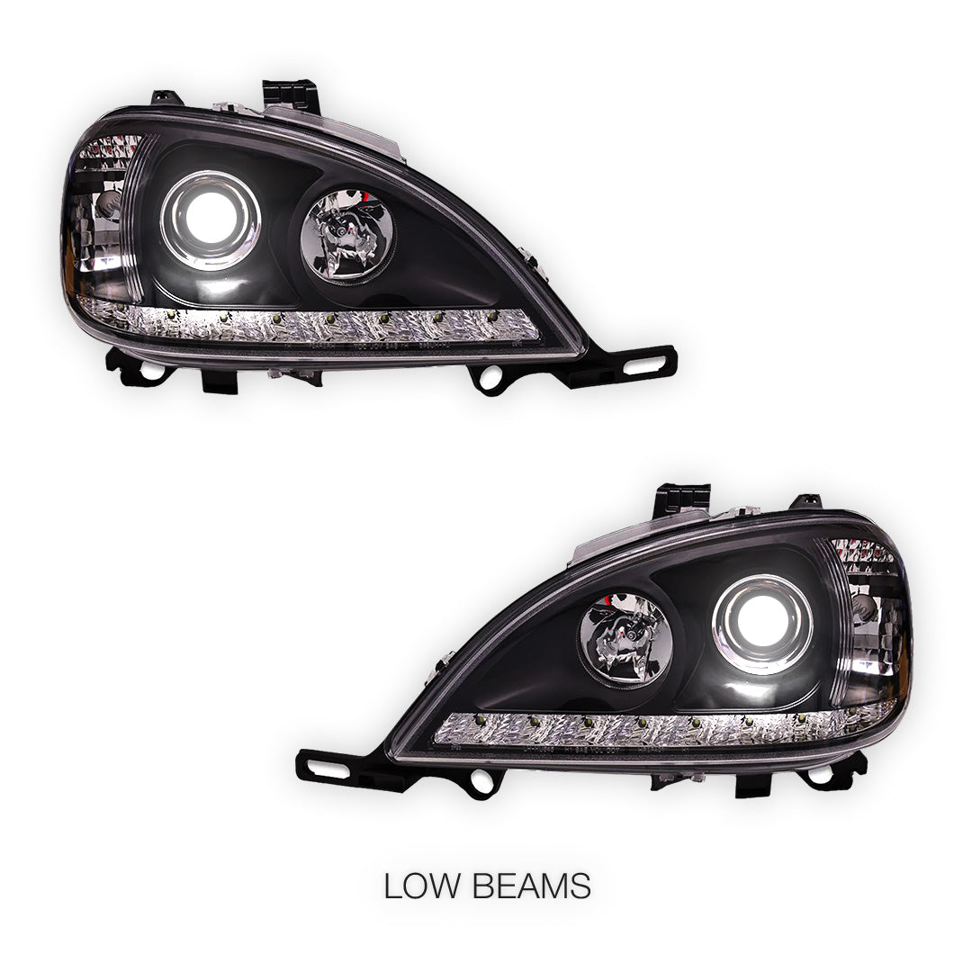 Mercedes-Benz M-Class W163 (1998 - 2001) LED DRL Day Time Projector Headlights LH + RH