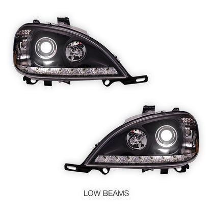 Mercedes-Benz M-Class W163 (1998 - 2001) LED DRL Day Time Projector Headlights LH + RH