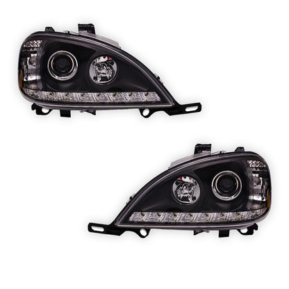 Mercedes-Benz M-Class W163 (1998 - 2001) LED DRL Day Time Projector Headlights LH + RH