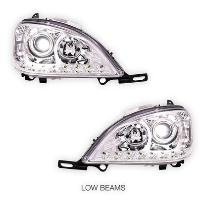 Mercedes-Benz M-Class W163 (1998 - 2001) LED DRL Day Time Projector Headlights LH + RH