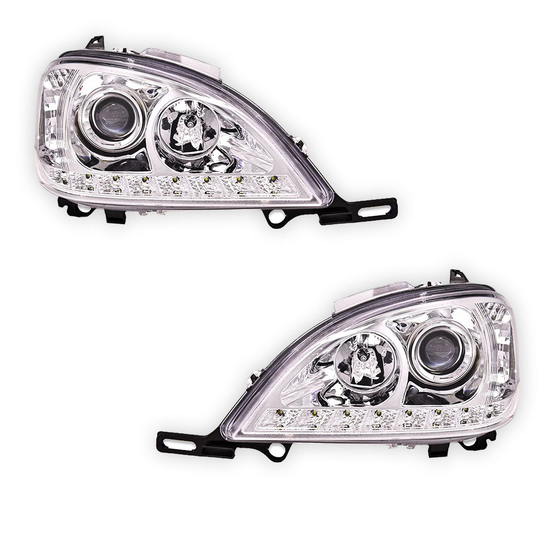 Mercedes-Benz M-Class W163 (1998 - 2001) LED DRL Day Time Projector Headlights LH + RH