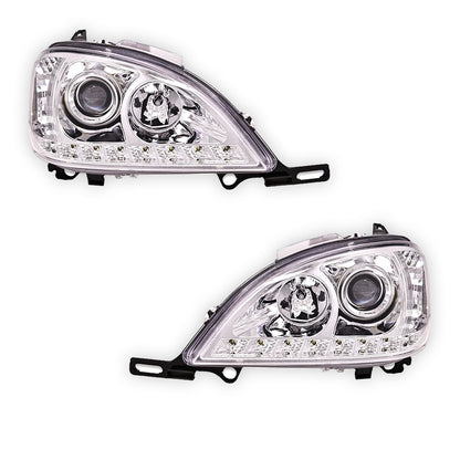Mercedes-Benz M-Class W163 (1998 - 2001) LED DRL Day Time Projector Headlights LH + RH