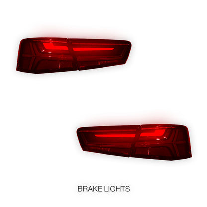 Audi A6 C7 (2011 - 2014) Sequential Full LED Stripe Tail Lights LH + RH