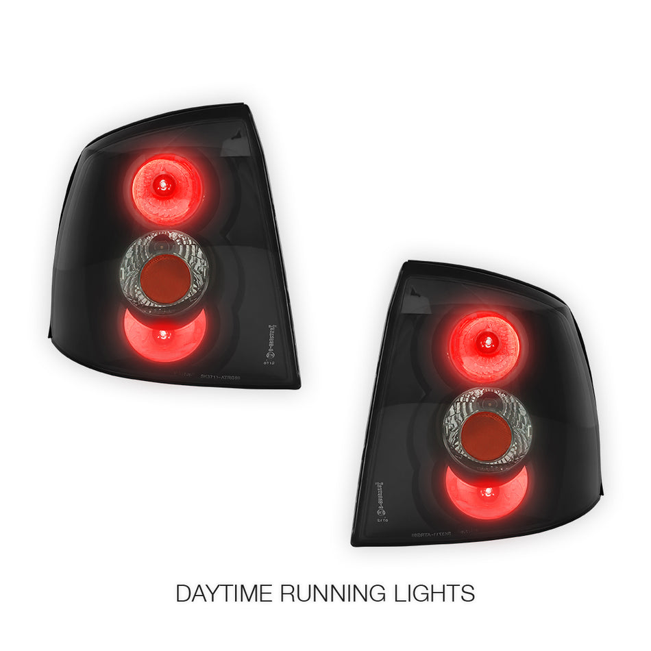 Holden Astra TS/ TF G (1998 - 2004) Black Altezza Halogen Tail Lights LH + RH