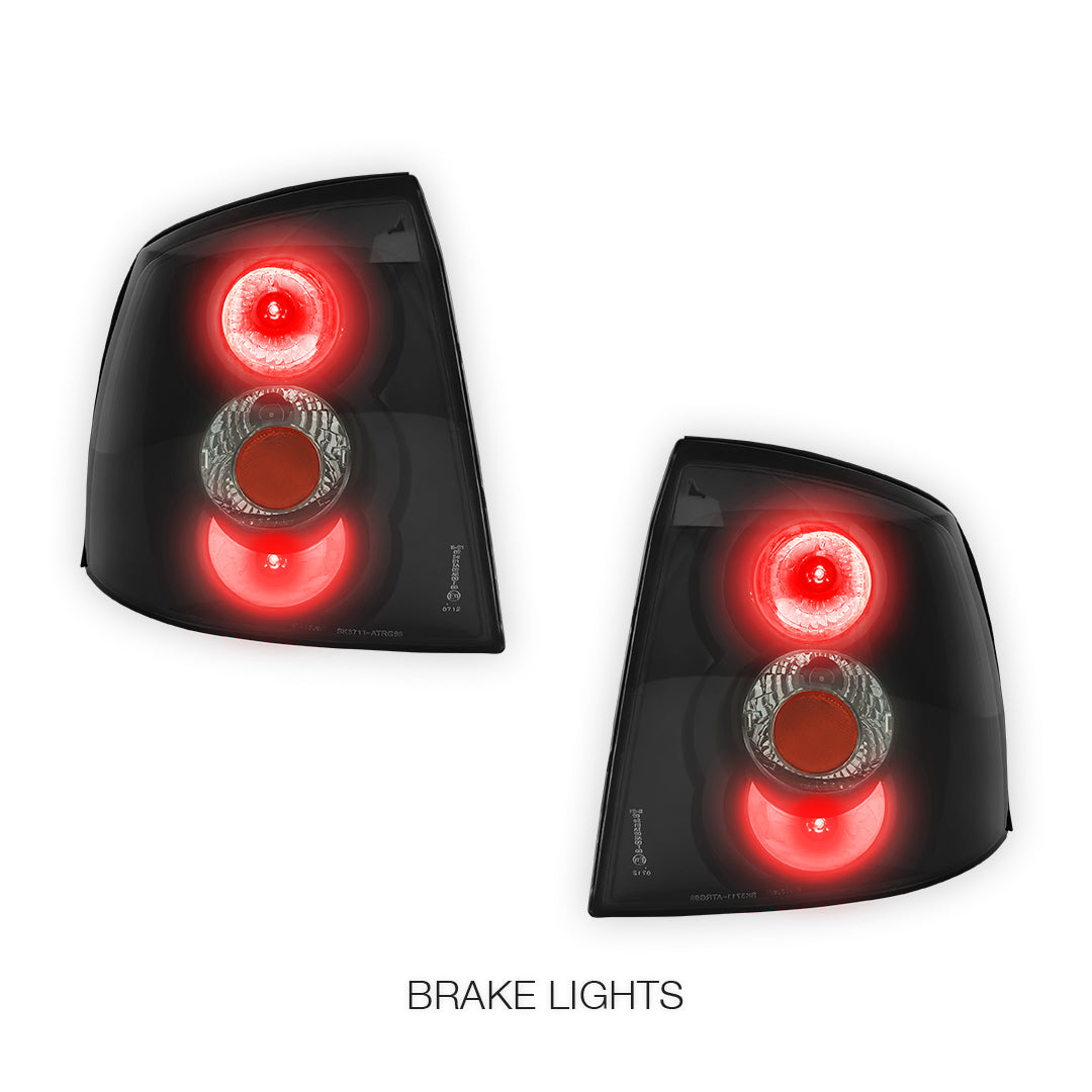 Holden Astra TS/ TF G (1998 - 2004) Black Altezza Halogen Tail Lights LH + RH