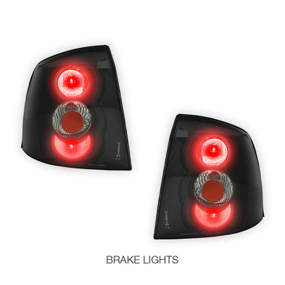 Holden Astra TS/ TF G (1998 - 2004) Black Altezza Halogen Tail Lights LH + RH