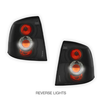 Holden Astra TS/ TF G (1998 - 2004) Black Altezza Halogen Tail Lights LH + RH