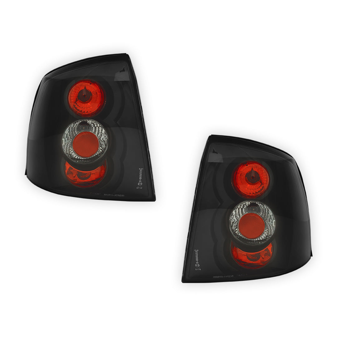 Holden Astra TS/ TF G (1998 - 2004) Black Altezza Halogen Tail Lights LH + RH